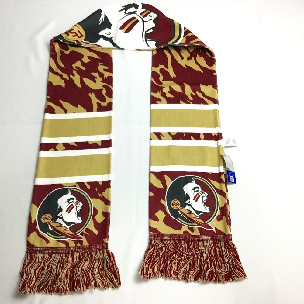 Florida State FSU Unisex Officially License NCAA Garnet & Gold Mascot Logo Scarf